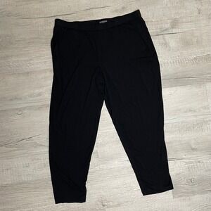 Eileen Fisher Woman Black Cropped Tapered Leg Pants Plus Size 1X XL Lot of 3
